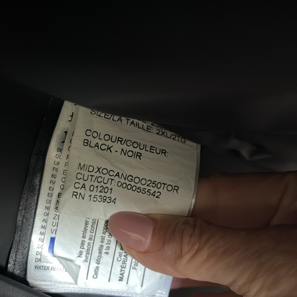 Canadian Goose 2XL 170/112A. Never worn.  No tags. Black. - Picture 5 of 10